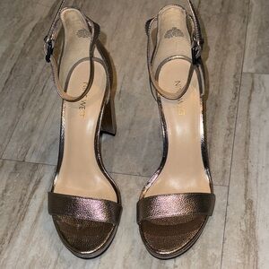 Nine West Shimmering Silver Heels